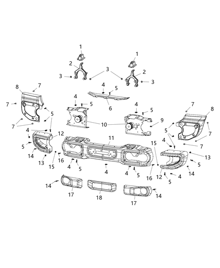 2021 Jeep Wrangler Cover-Tow Hook Diagram for 6SX10RXFAB