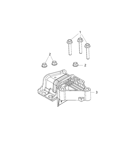 2016 Ram ProMaster 3500 Engine Mounting Right Side Diagram 1