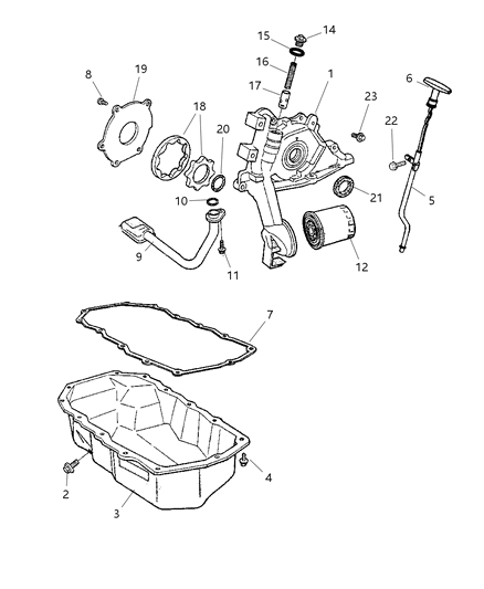 2003 Chrysler Voyager Engine Oiling Diagram 1