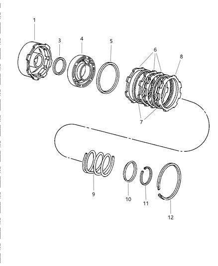 1998 Chrysler Town & Country Clutch & Input Shaft Diagram 1