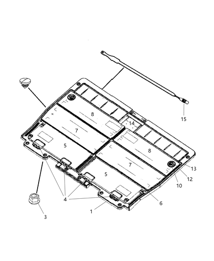 2007 Dodge Grand Caravan Door-Load Floor Diagram for 1DJ80ZJ8AB