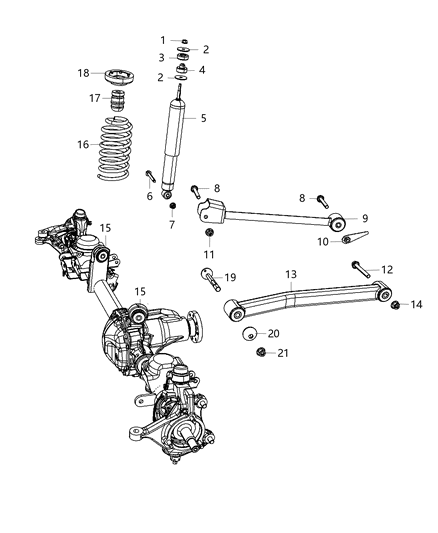 2013 Jeep Wrangler ABSBR Kit-Suspension Diagram for 68087359AE