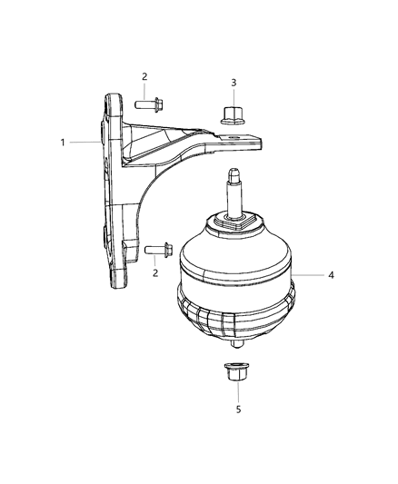 2012 Jeep Wrangler Engine Mounting Left Side Diagram 1