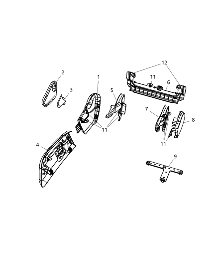 2007 Dodge Nitro Shields - Adjusters Diagram 4