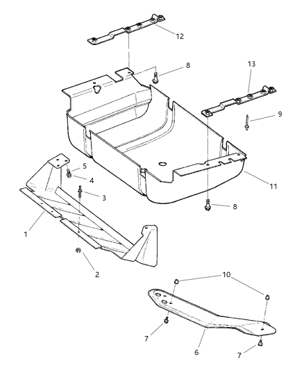 1997 Jeep Cherokee Plates - Underbody Skid Diagram