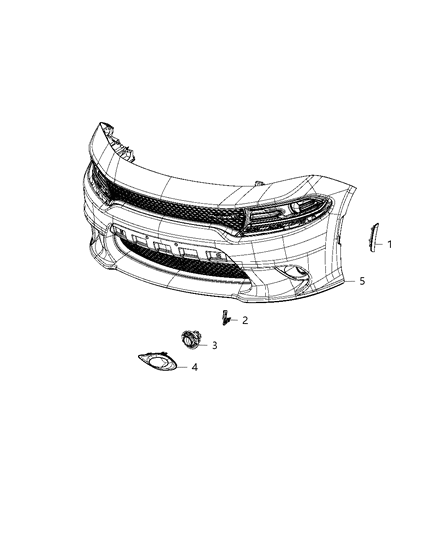 2020 Dodge Charger Lamps, Front Diagram 4