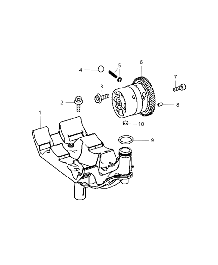 2012 Dodge Caliber Pump-Engine Oil Diagram for 68089287AA