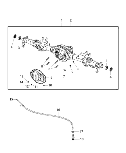 2019 Ram 1500 Cover-Differential Diagram for 68293947AB