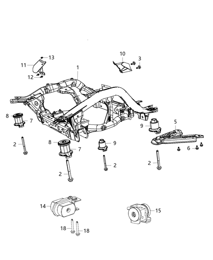 2017 Jeep Grand Cherokee Cradle - Front Suspension Diagram