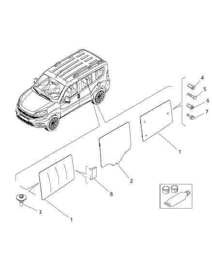 2018 Ram ProMaster City Sliding Door Diagram