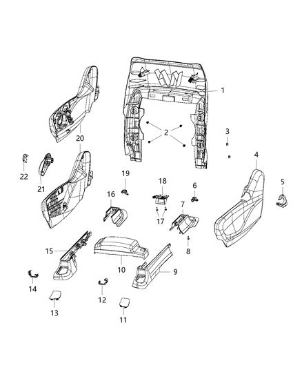 2017 Chrysler Pacifica Cover-Seat Track Diagram for 5RT24DX9AA