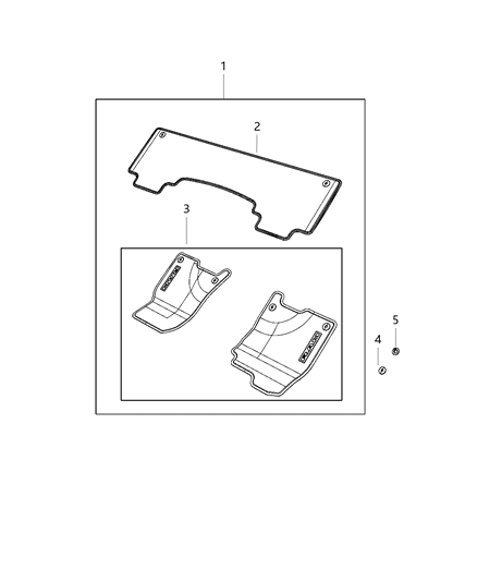 2021 Ram 1500 Mat-Floor - Front Diagram for 6RN601X7AC