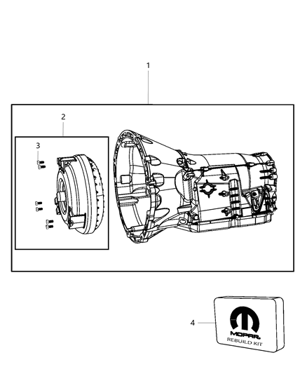 2008 Dodge Nitro Trans Pkg-With Torque Converter Diagram for 68018639AB