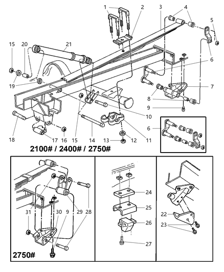 1997 Dodge Ram Van Bolt Diagram for 181172