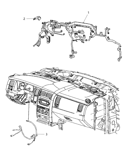 2009 Chrysler Aspen Wiring-Instrument Panel Diagram for 68039872AA