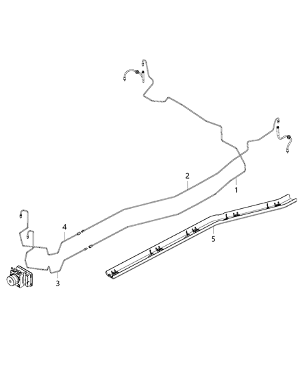2019 Jeep Compass Brake Line Diagram for 68377103AA