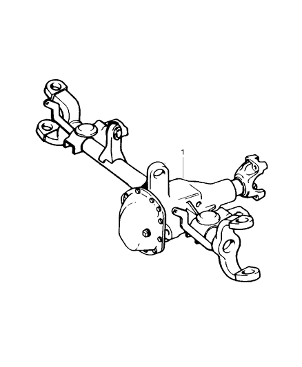 1997 Jeep Cherokee Axle Assembly, Front Diagram