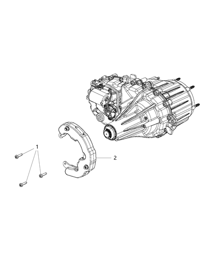 2019 Ram 1500 DAMPER-Transfer Case Diagram for 68402334AA