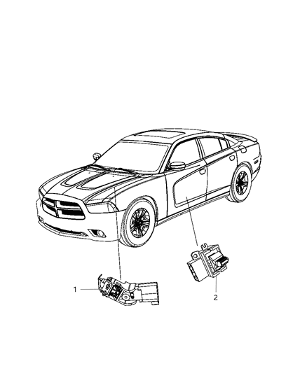 2013 Dodge Charger Switches Body Diagram