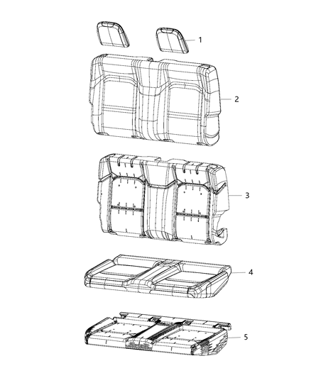 2021 Jeep Wrangler Cover-Rear Seat Back Diagram for 7DZ56BDQAB
