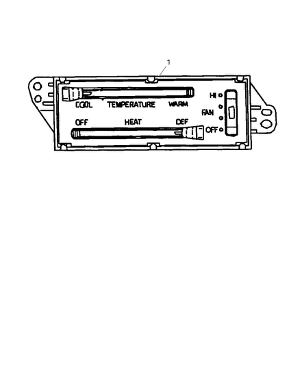1999 Dodge Ram Wagon Control-Heater Diagram for 55055458AE