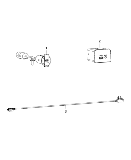 2017 Ram 3500 U Connect Media & Charging Center Diagram