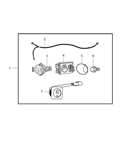 2009 Dodge Ram 3500 Light Kit - Fog Diagram