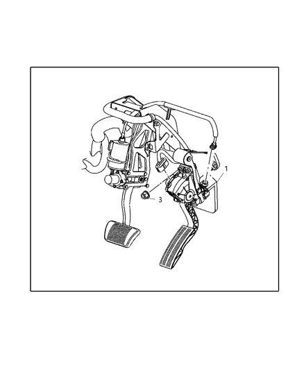 2009 Jeep Grand Cherokee Accelerator Pedal & Related Diagram