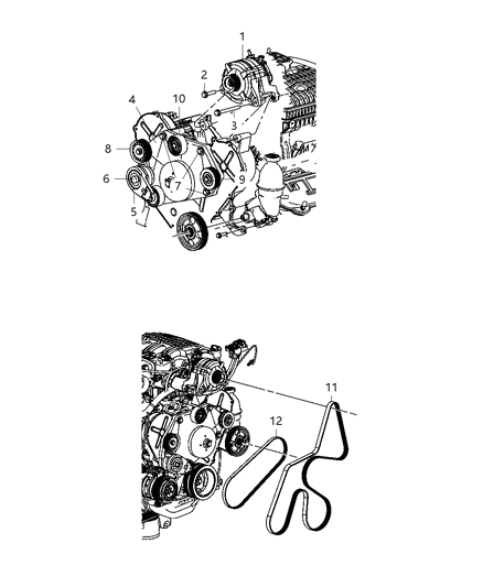 2007 Dodge Nitro PULLEY-Belt Diagram for 53013874AA