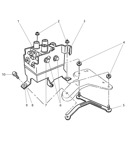 1997 Dodge Ram 2500 Hydraulic Control Unit, Brake Diagram