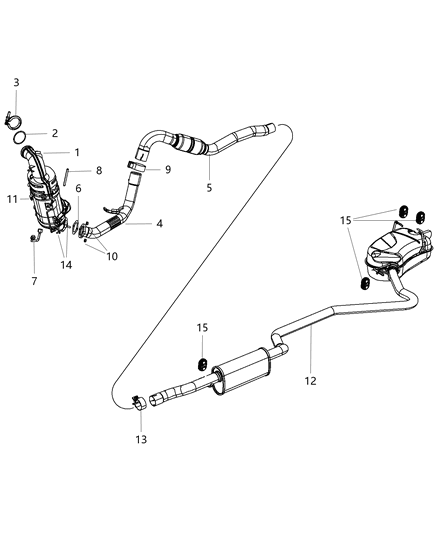 2013 Dodge Journey Exhaust System Diagram 1