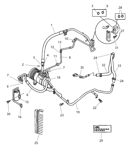 1997 Dodge Grand Caravan Line-A/C Liquid Diagram for 4796561