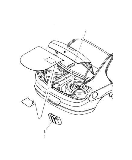 2005 Dodge Neon Rear Cargo & Storage Diagram