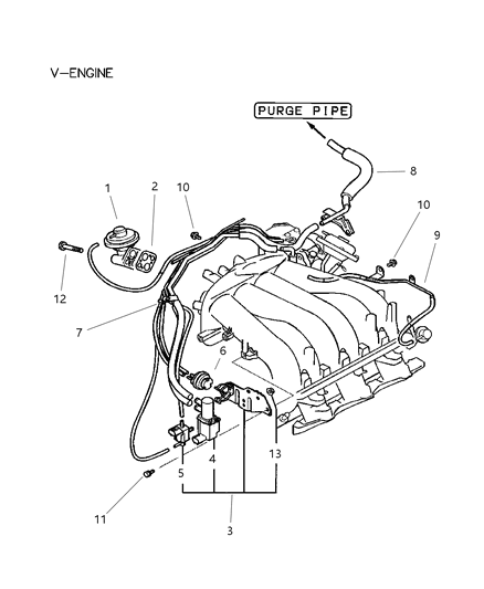 2001 Dodge Stratus EGR System Diagram 2