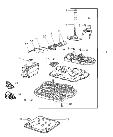 2007 Chrysler Pacifica Valve Body Diagram 1