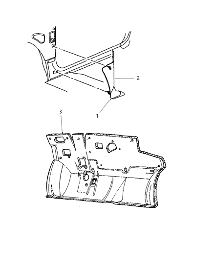 1998 Dodge Caravan Cowl Panel & Silencers Diagram