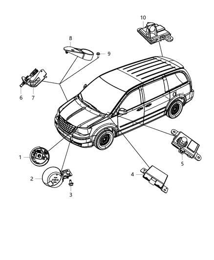 2016 Chrysler Town & Country Siren Alarm System Diagram