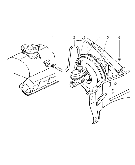 1998 Dodge Dakota Booster, Power Brake Diagram