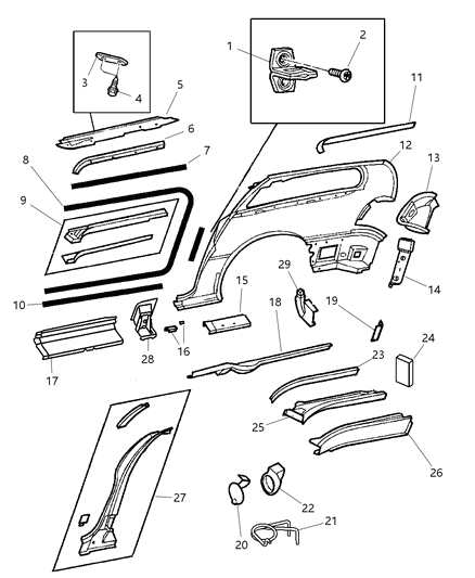 2007 Chrysler Town & Country WEATHERSTRIP-Sliding Door Diagram for 5020551AD