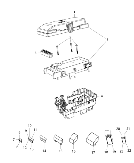 2018 Jeep Cherokee Center-Intelligent Power Diagram for 68264530AD