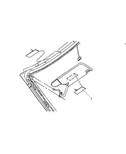 2008 Chrysler Sebring Visor - Interior Diagram