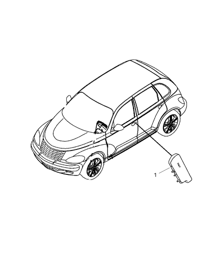 2009 Chrysler PT Cruiser Seat Air Bag Diagram for 4645986AB