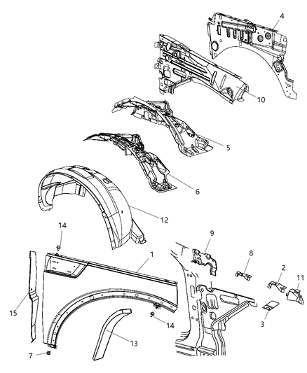 2010 Dodge Nitro Filler Diagram for 55197444AB