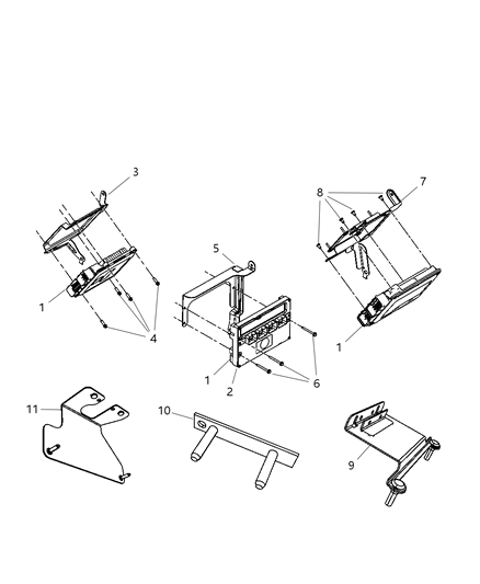 2010 Chrysler Sebring Modules, Engine Compartment Diagram