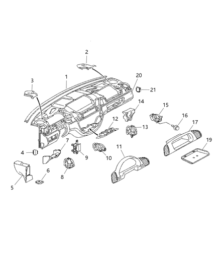 2005 Dodge Sprinter 2500 Seal-Windshield Diagram for 5122955AA