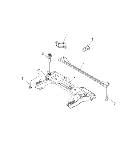 2016 Ram ProMaster City XMEMBER-Front Suspension Diagram for 68263207AA