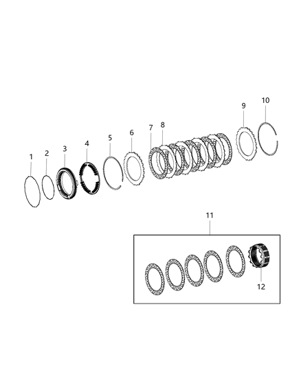 2019 Ram 3500 Plate-Clutch Separator Diagram for 68253909AA
