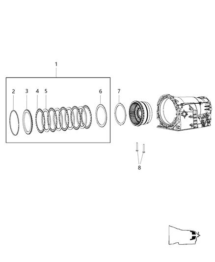 2012 Jeep Wrangler B2 Clutch Assembly Diagram 1