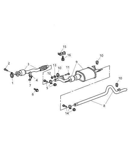 2002 Dodge Sprinter 3500 Pipe-Tail Diagram for 5119793AA