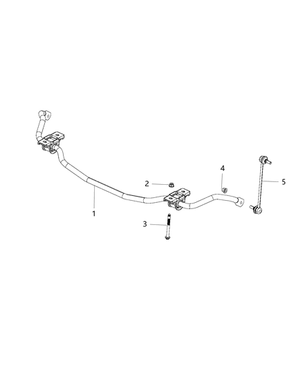 2014 Jeep Cherokee Link-STABILIZER Bar Diagram for 68232186AA